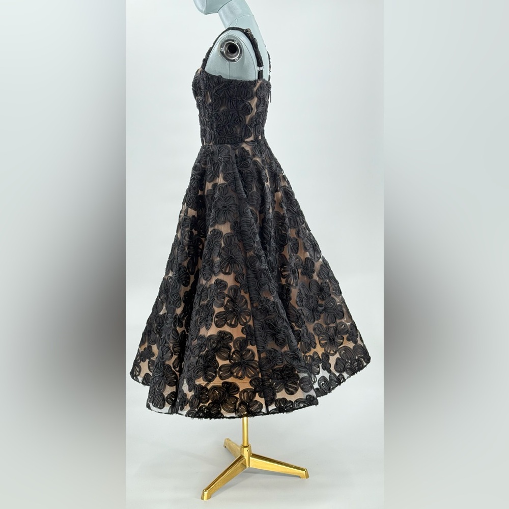 🆕 BRONX & BANCO 🧿 NWOT Sabrina Midi Dress, Black Floral - Sz M / US 6 - Picture 7 of 17